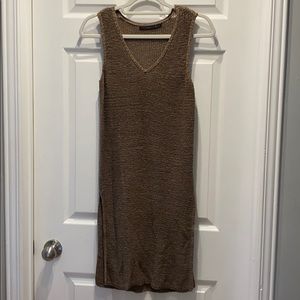 Taupe knit beach cover up
